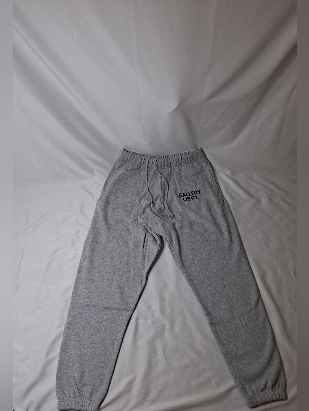 Gallery Dept Gray With Black Logo Jogger Sweatpants